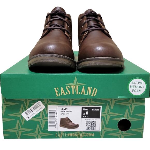 Eastland Men Devin Casual Chukka Boots Size US 8M Dark Brown Faux Leather main image 5
